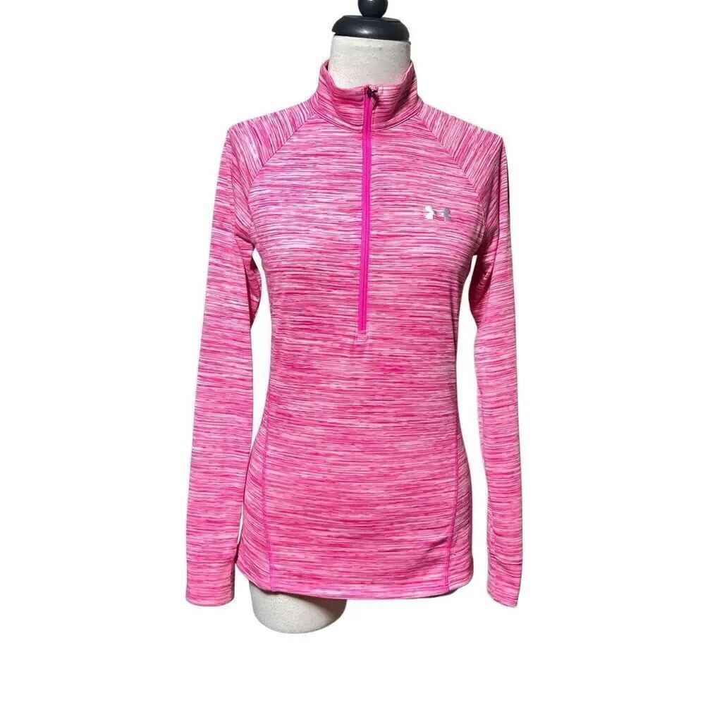 Under Armour Long Sleeve Pink 1/2 Sleeve Pullover Shirt Size Small